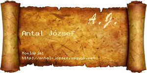 Antal József névjegykártya