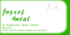 jozsef antal business card