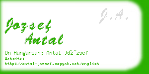 jozsef antal business card